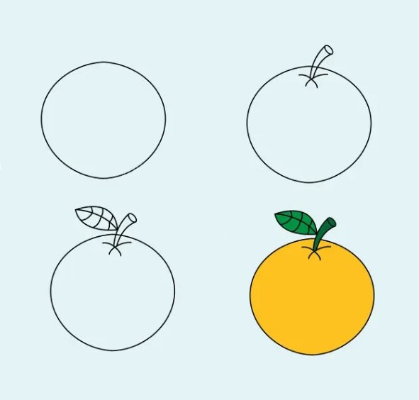 Desenhos de Laranja simples