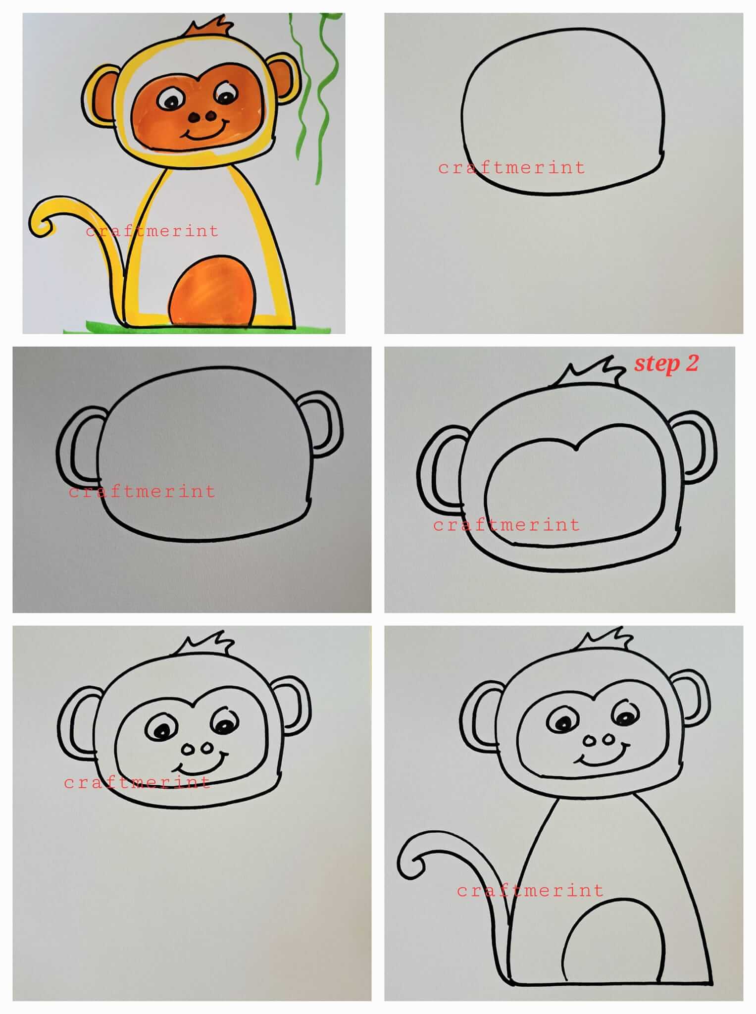 Desenhos de Macaco fácil