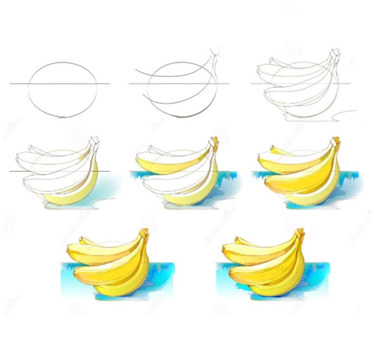 Desenhos de Mais bananas