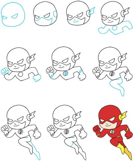 Desenhos de O flash chibi