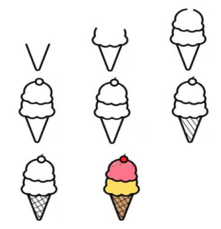 Desenhos de Pequeno de sorvete