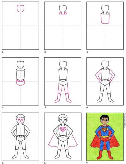 Desenhos de Pintura simples do Superman