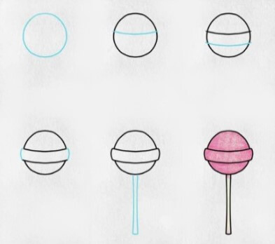 Desenhos de Pirulito de doce