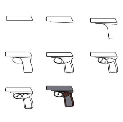 Desenhos de Pistola antiga