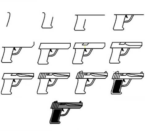 Desenhos de Pistola pequena