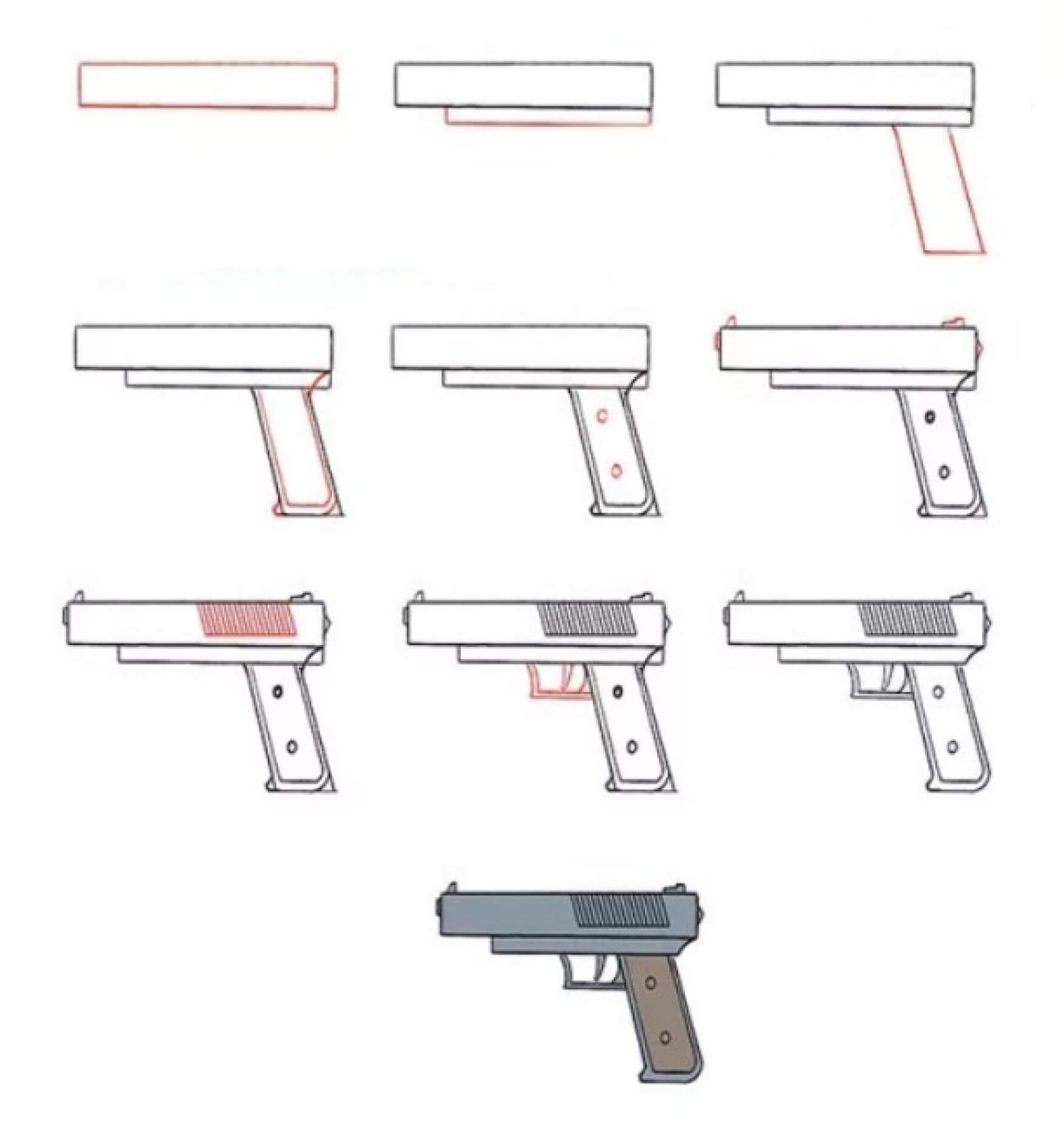 Desenhos de Pistola simples