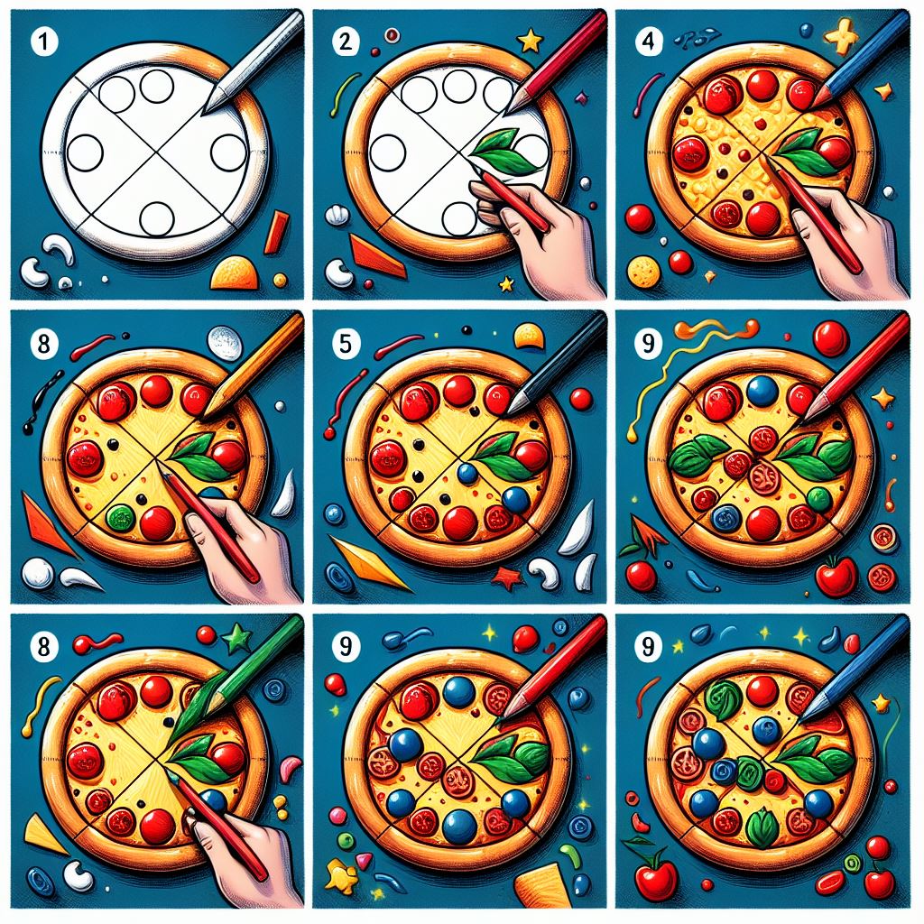 Desenhos de Pizza deliciosa