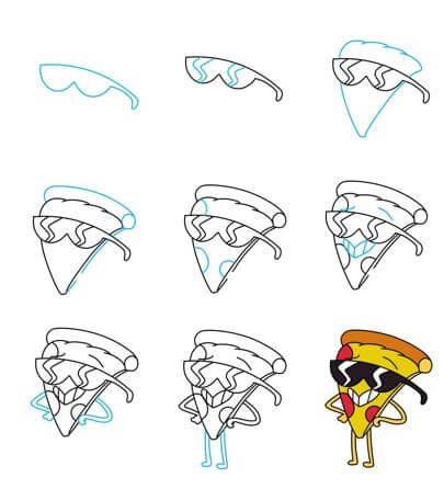 Desenhos de Pizza engraçada