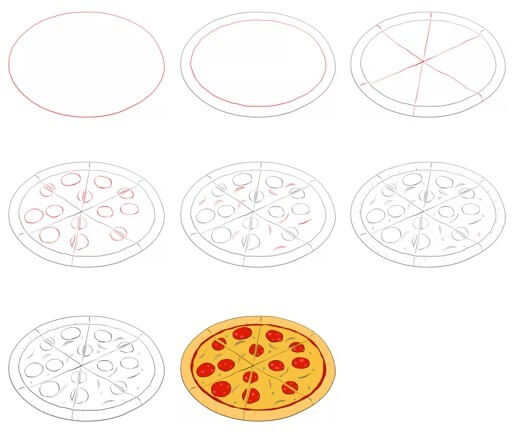 Desenhos de Pizza grátis
