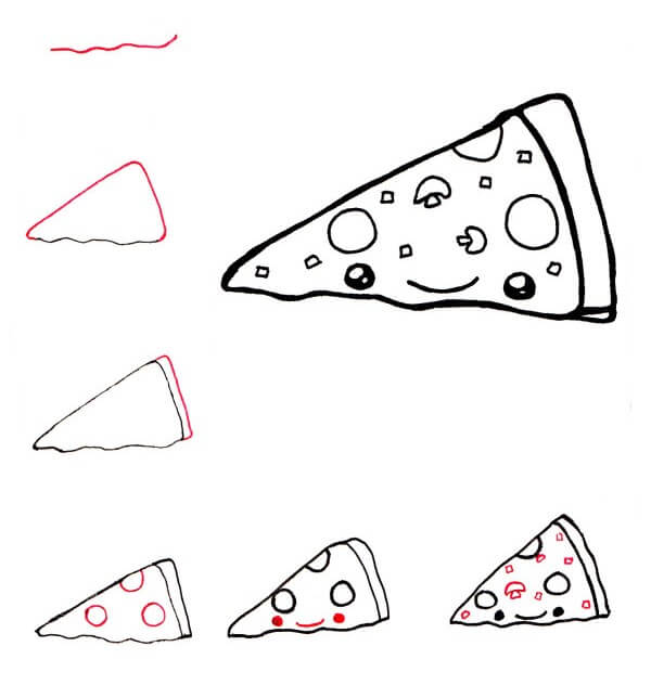Desenhos de Pizza muito simples