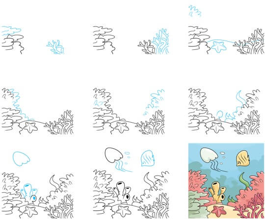 Desenhos de recife de coral