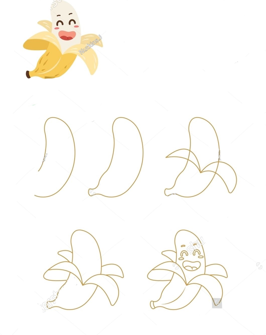 Desenhos de Risada de banana