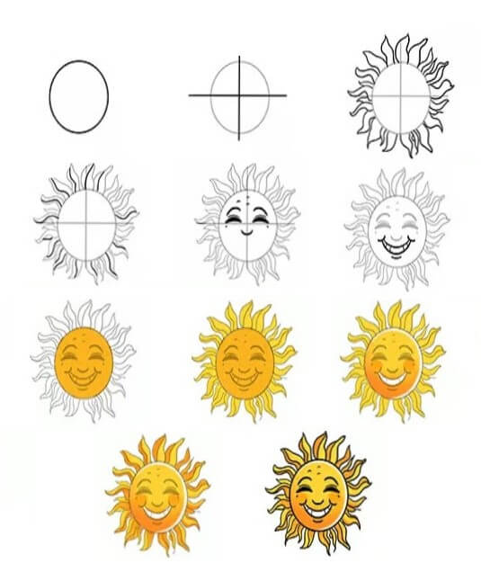 Desenhos de Riso do sol