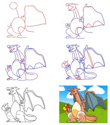 Desenhos de Rugido de Charizard