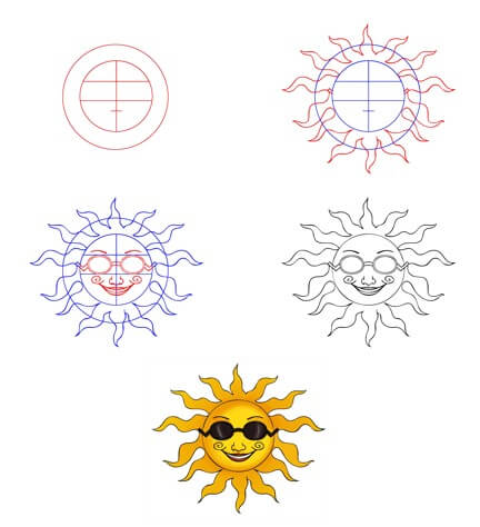 Desenhos de Sol incrível