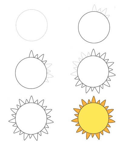 Desenhos de Sol para crianças