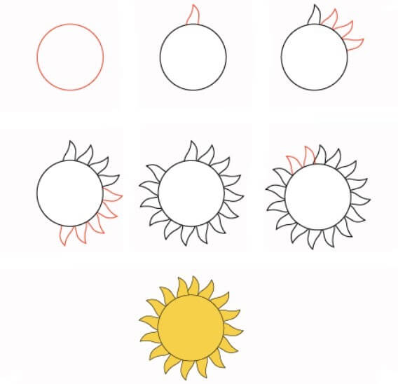 Desenhos de Sol pequeno