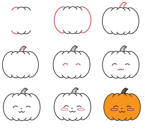 Desenhos de Sorriso de abóbora