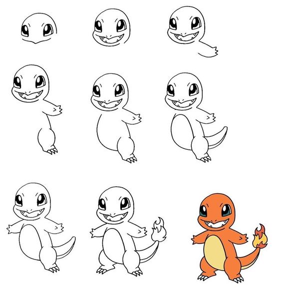 Desenhos de Sorriso de Charizard