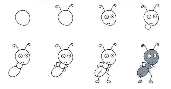 Desenhos de Sorriso de formiga
