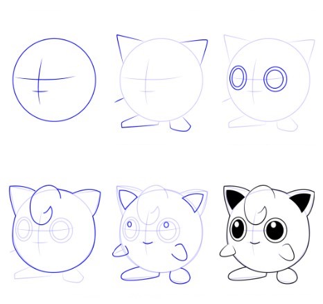 Desenhos de sorriso jigglypuff 3