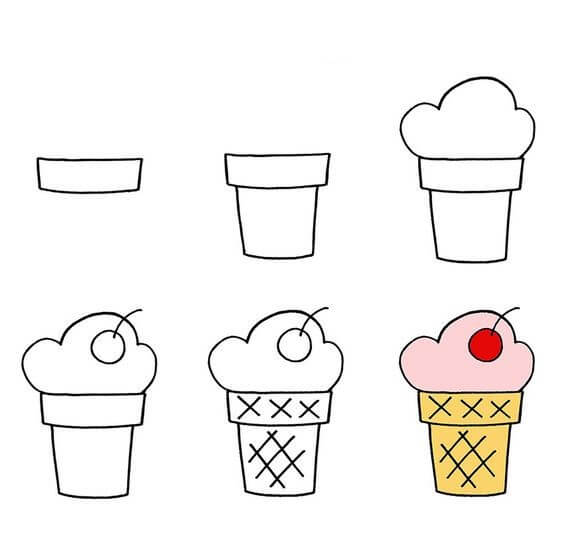 Desenhos de Sorvete de cereja
