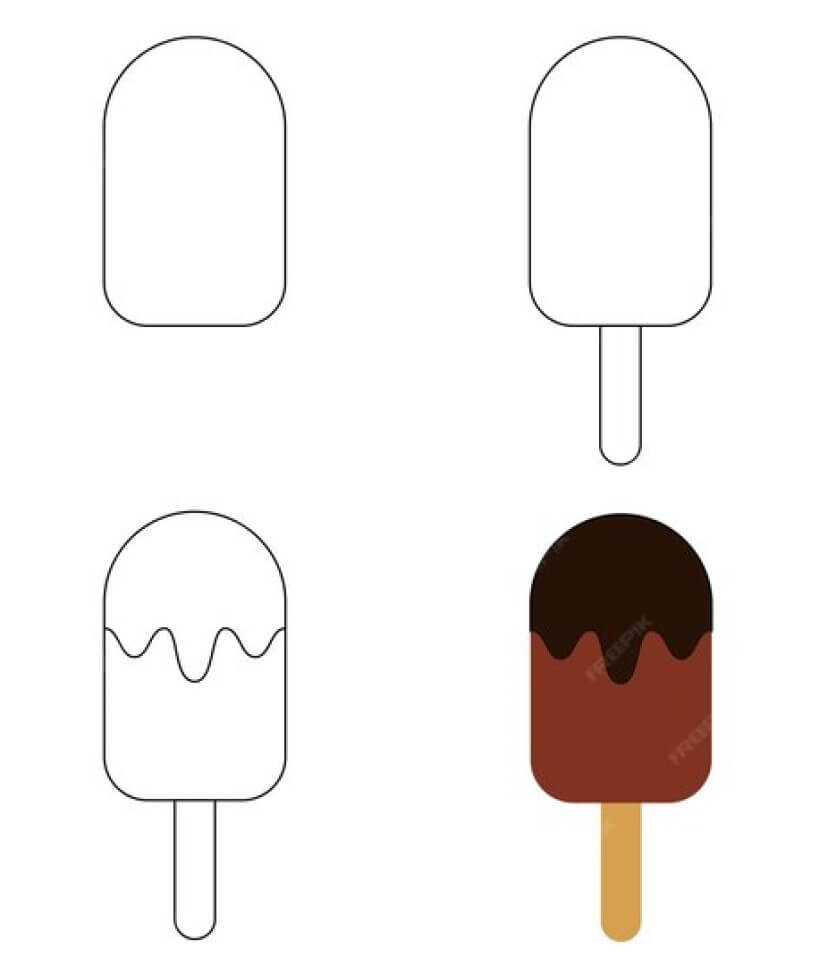 Desenhos de Sorvete de chocolate