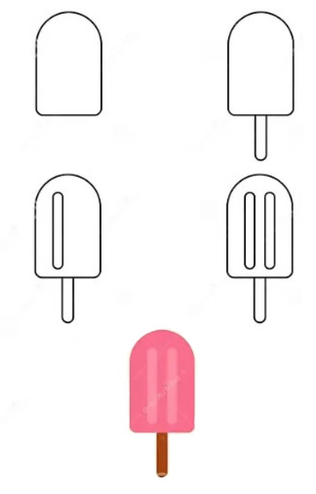 Desenhos de Sorvete de morango