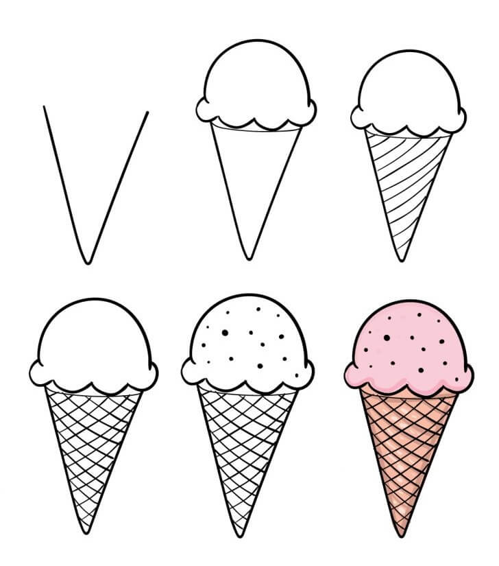 Desenhos de Sorvete Derretendo
