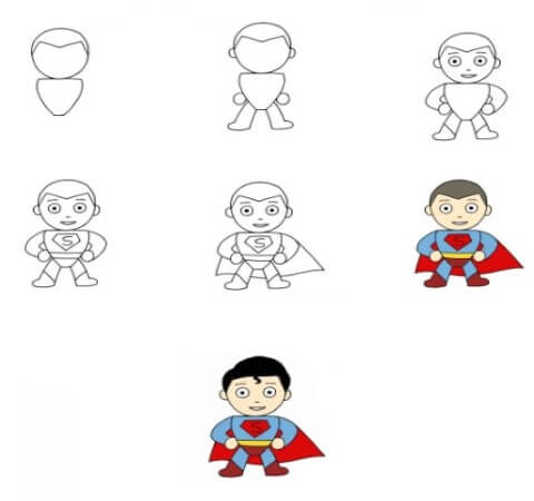 Desenhos de Super-homem fofo