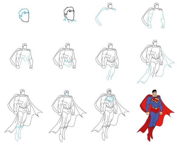 Desenhos de Super-homem voador