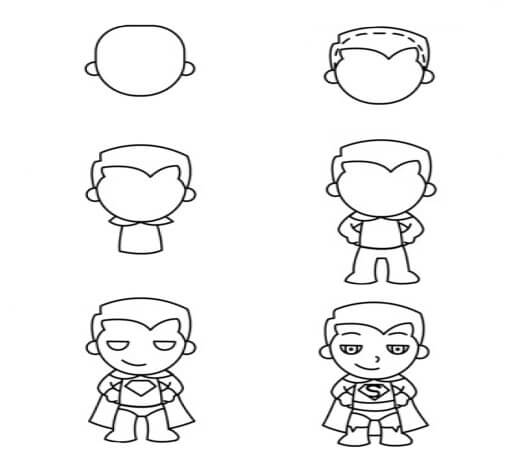 Desenhos de Superman chibi 2