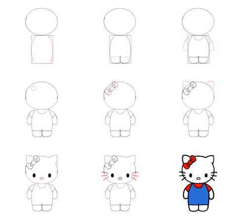 Desenhos de Suporte da Hello Kitty