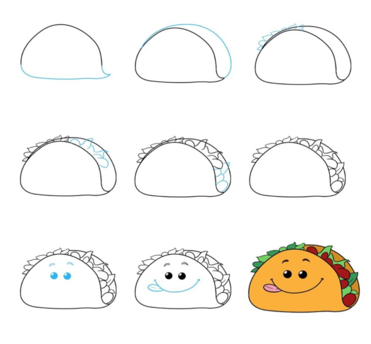 Desenhos de Tacos deliciosos grátis