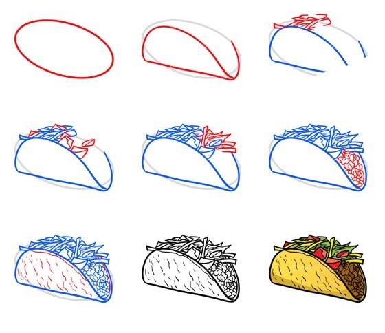 Desenhos de Tacos doces