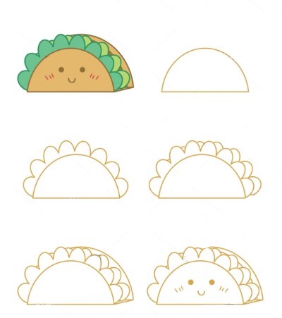 Desenhos de Tacos fofos grátis