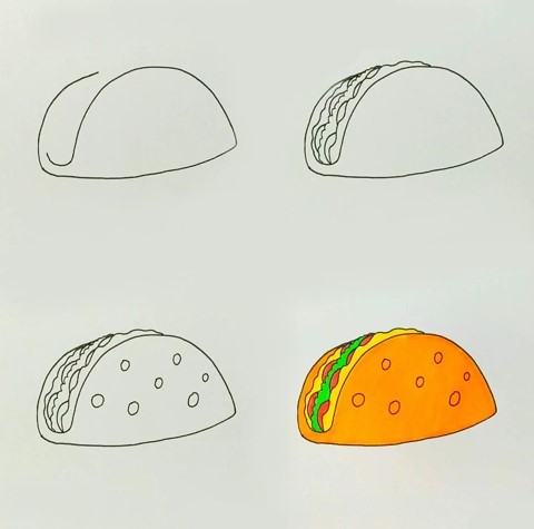Desenhos de Tacos muito simples