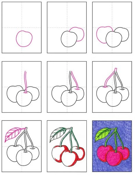 Desenhos de Três Cerejas