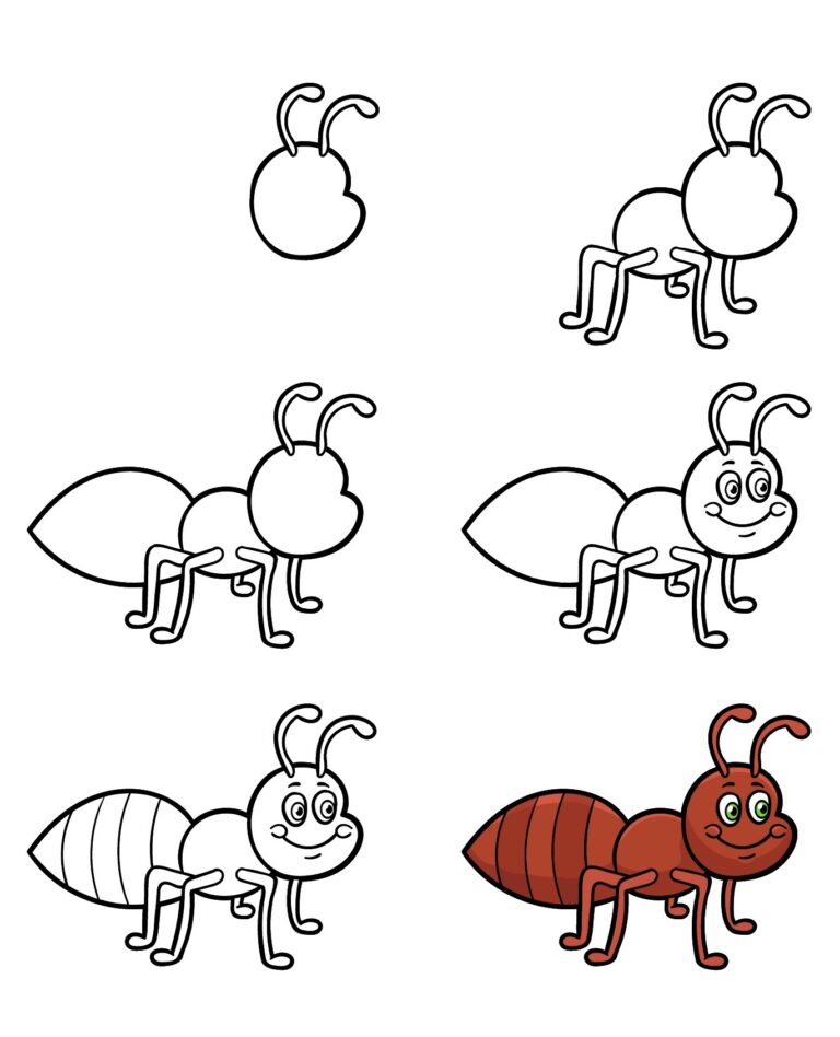 Desenhos de Uma formiga adorável