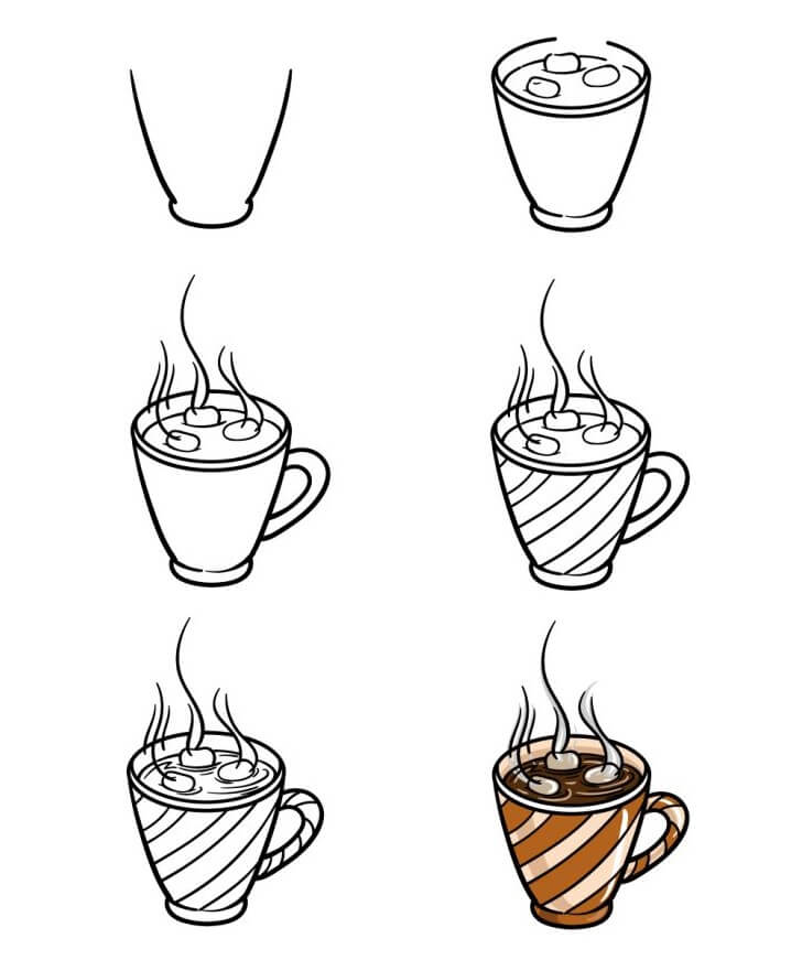 Desenhos de Xícara de chocolate