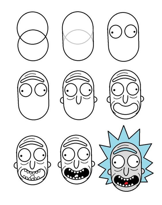 Desenhos de A cabeça do Rick