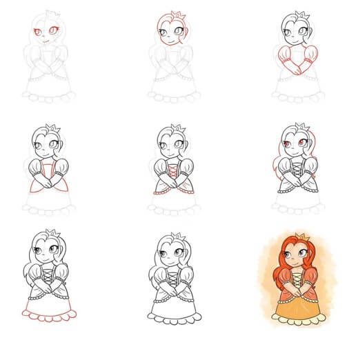Desenhos de A princesa Peach está à espera