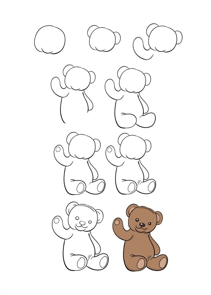 Desenhos de Amigável ursinho de pelúcia