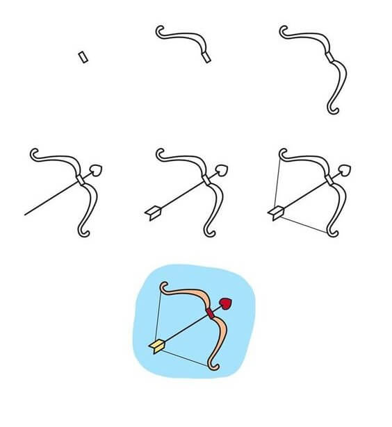 Desenhos de Amor de arco e flecha