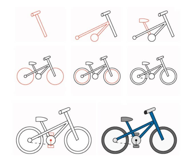 Desenhos de Andar de bicicleta é fácil