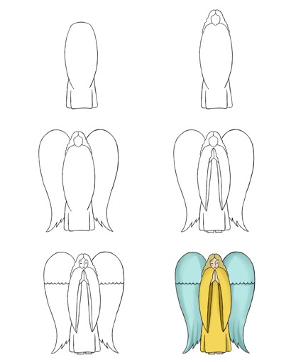 Desenhos de Anjo deslumbrante