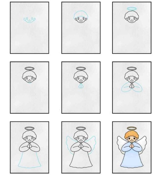Desenhos de Anjo para crianças