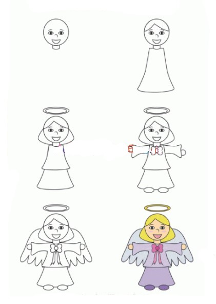 Desenhos de Anjo rindo