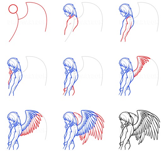 Desenhos de Anjos Bonitos