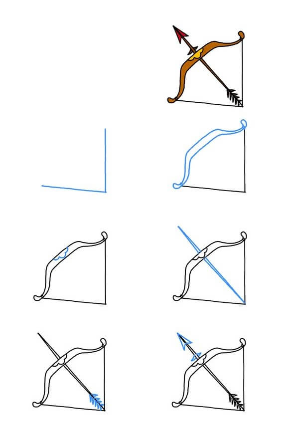 Desenhos de Arco e flecha fácil